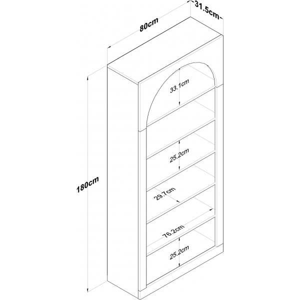 Hector bokhylla - Vit