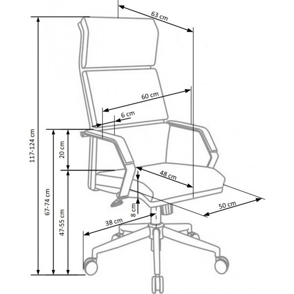 Ellie kontorsstol - vit/svart Ellie kontorsstol - vit/svart