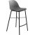 Tabouret de bar gris Drake avec coussin d\\\'assise SH68 cm