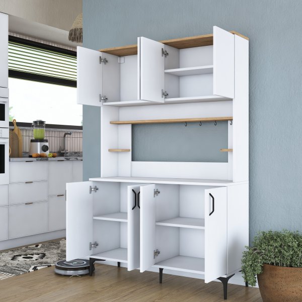 Jeriko köksskåp 176 - Vit/valnöt Jeriko köksskåp 176 - Vit/valnöt