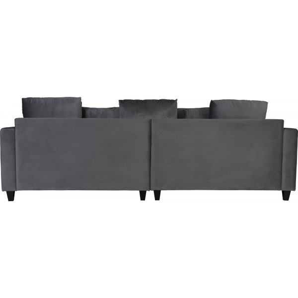 Soffa 270 cm bred och 114 cm djup - grå sammet Soffa 270 cm bred och 114 cm djup - grå sammet