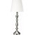 Lampe  poser Thrse - Blanc cass/argent antique - 35 cm