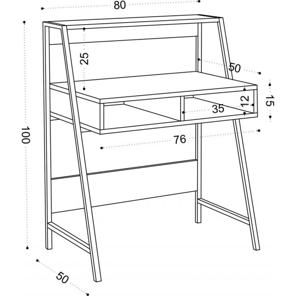Class skrivbord 80x50 cm - Ek Class skrivbord 80x50 cm - Ek