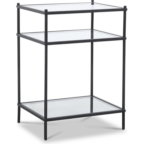 Tiffany Sngbord hjd 70 cm med glashylla 70 x 50 x 40 cm