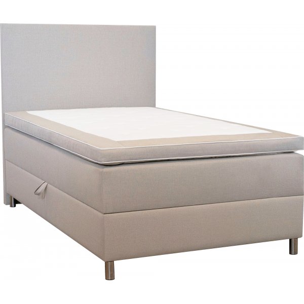 Sng 120x200 cm beige med frvaring 5 zoner pocketfjdrar