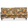 Savoy 3-sits svngd soffa med blommigt tyg - Havanna Brun