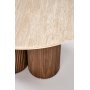 Soffbord mocca med Travertintopp 80 cm