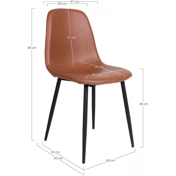 Chaise de salle à manger Stockholm - Marron clair/noir Chaise de salle à manger Stockholm - Marron clair/noir