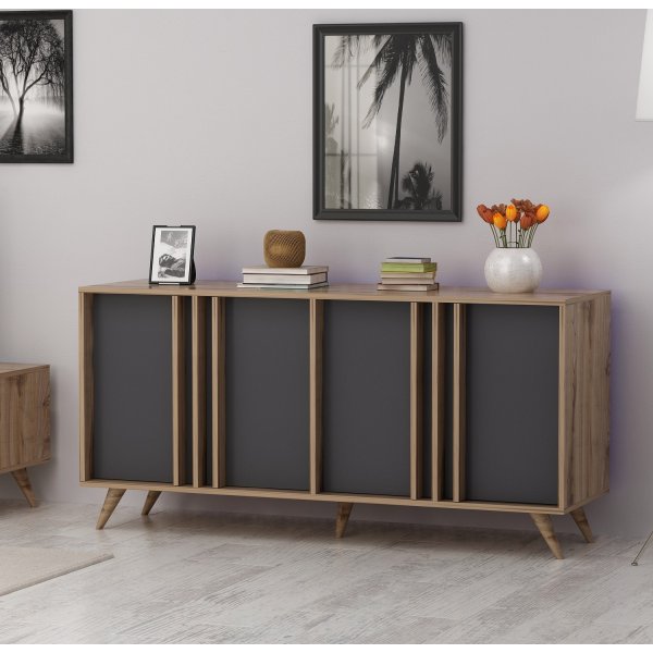 Buffet Rilla - Noyer/anthracite Buffet Rilla - Noyer/anthracite