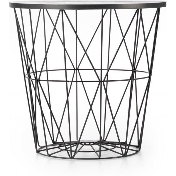 Table basse Harissa 42 cm - Marbre noir/noir