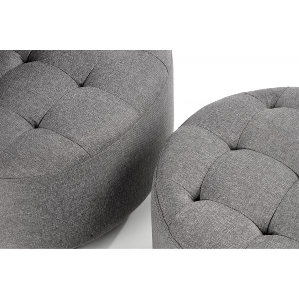 Virginia fåtölj med fotpall - Grå Virginia fåtölj med fotpall - Grå