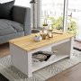 Luvio soffbord 14, 100x50 cm - Ek/vit