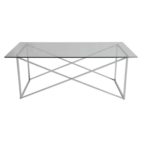 Cross soffbord 110 x 65 cm - Krom Cross soffbord 110 x 65 cm - Krom