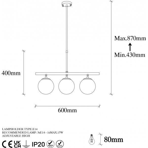 Plafonnier Atlas 10266 - Vintage
