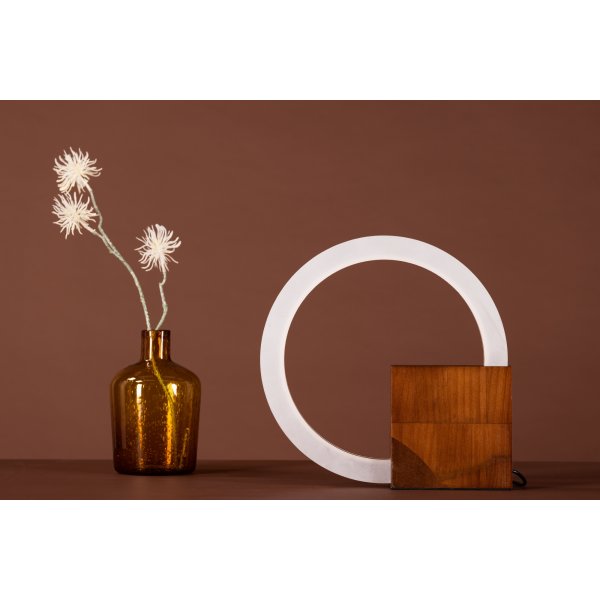 Lampe de table Brive - Noyer/blanc