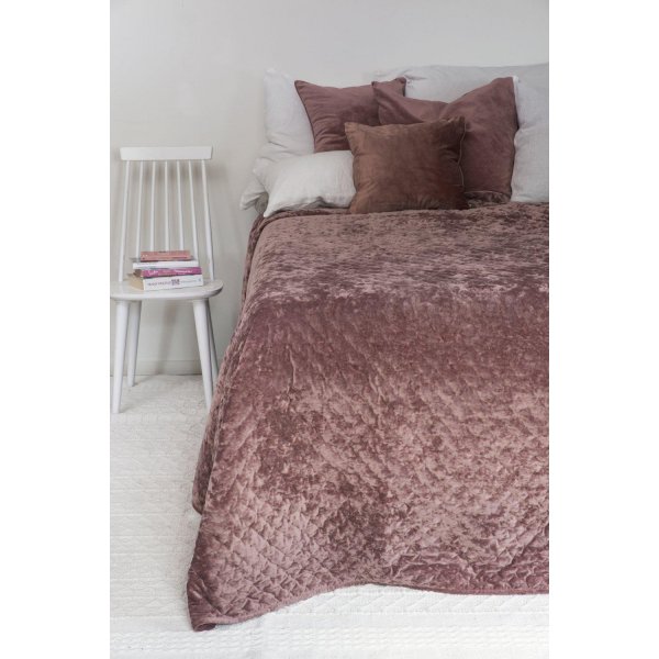 Cia överkast dubbel 260 x 260 cm - Rosa sammet Cia överkast dubbel 260 x 260 cm - Rosa sammet