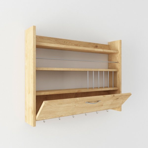 Knott wandplank - Eiken