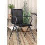 Groupe de repas extrieur Alma avec 4 chaises Alina - Noir