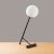 Golf bordslampa opal - Svart