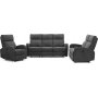 Montana elektrisk 2-sits reclinersoffa - Gr tyg