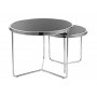 Satsbord svart / krom 50/40 cm - Salvador