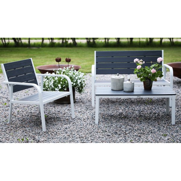 Alesund Loungegrupp - Vit/gr + Flckborttagare fr mbler