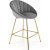 Tabouret de bar Pelican 112 - Gris/dor