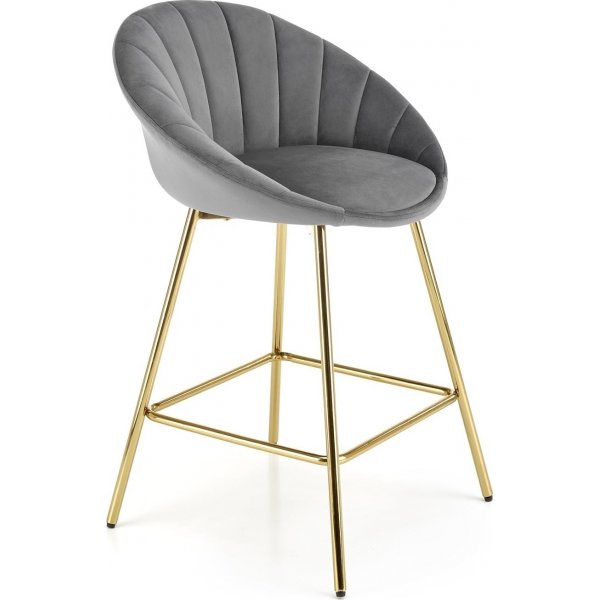 Tabouret de bar Pelican 112 - Gris/doré Tabouret de bar Pelican 112 - Gris/doré