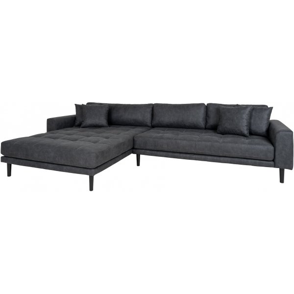 Lido divansoffa vnster - Mrkgr microfiber