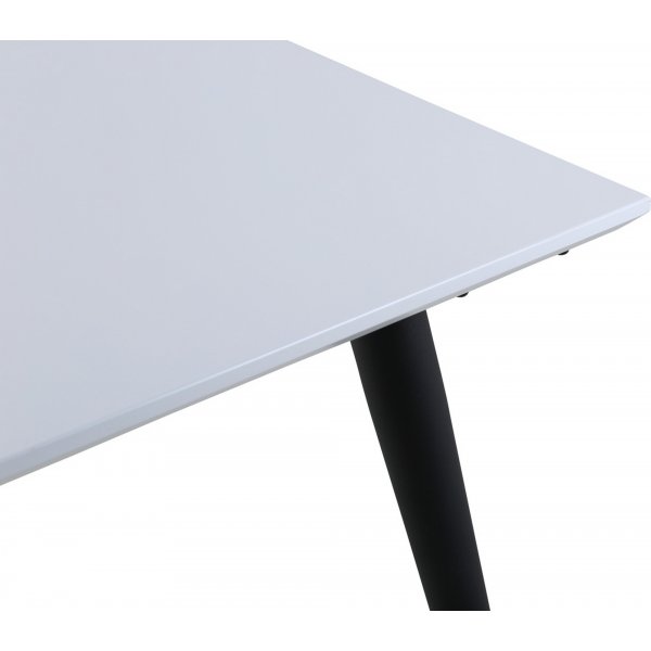 Table  manger Hendry 195-285 cm - Blanc/noir