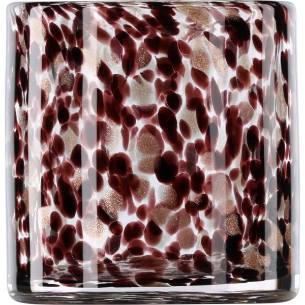 Glora lykta 12 cm - Svart/Vit