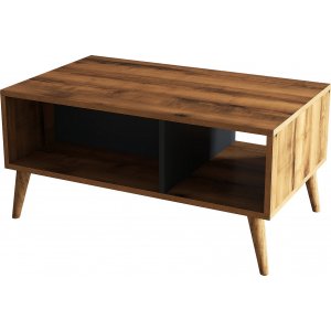 Exxen salontafel 90 x 41,6 cm - Walnoot/antraciet