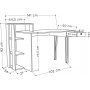 Loyd skrivbord 141x92 cm - Ek/antracit