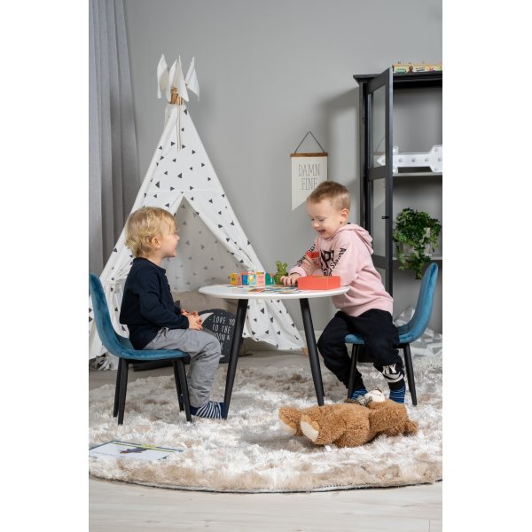 Paradis kindertafel 60 cm - Wit/zwart