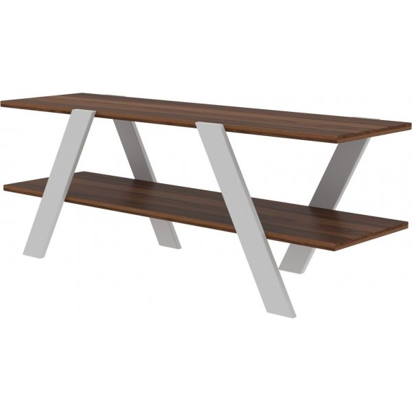 April TV-b�nk - Vit/valn�t