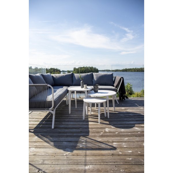 Groupe de canapés d\\\'angle Roxo - Blanc/gris Groupe de canapés d\\\'angle Roxo - Blanc/gris