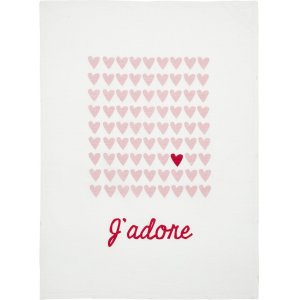 Torchon de cuisine J'adore 50 x 70 cm - Rose