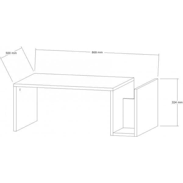 Memo soffbord 86,8 x 50 cm - Antracit Memo soffbord 86,8 x 50 cm - Antracit