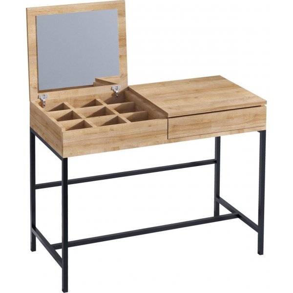 Linda sminkbord 100 x 75 cm - Ek/svart Linda sminkbord 100 x 75 cm - Ek/svart