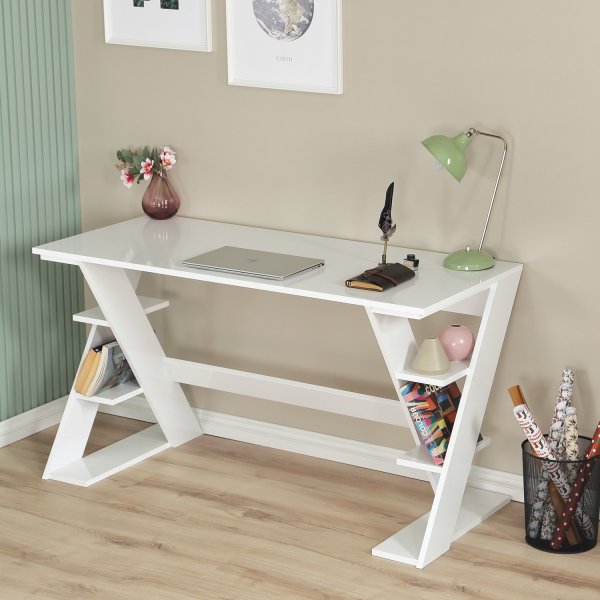 Lungo skrivbord 140 x 60 cm - Vit Lungo skrivbord 140 x 60 cm - Vit