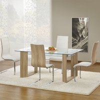Karly matbord 160 cm - Ek/glas Karly matbord 160 cm - Ek/glas