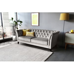 Soffa chesterfield 3-sits grå - Henry Soffa chesterfield 3-sits grå - Henry