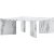 Table basse Rogaland 100 x 100 cm - Blanc