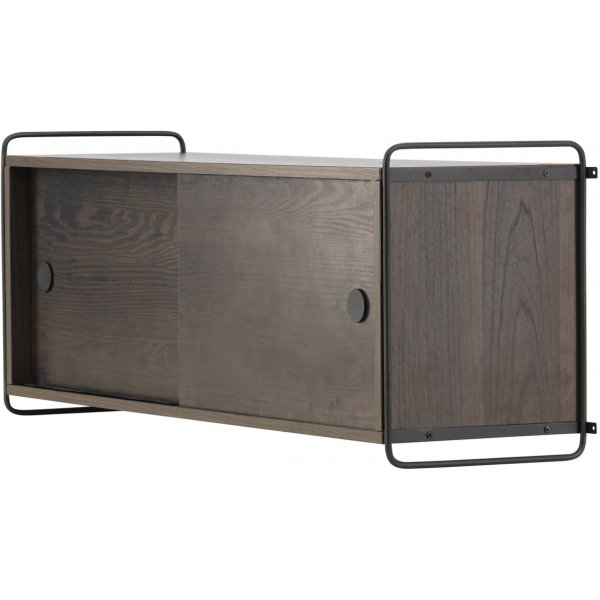 Paris wandkast 48 x 122 cm - Zwart/Mocca