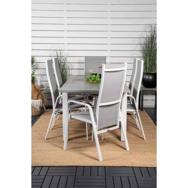 Albany utematgrupp med 6 st Copacabana stolar - Grå/Vit Albany utematgrupp med 6 st Copacabana stolar - Grå/Vit