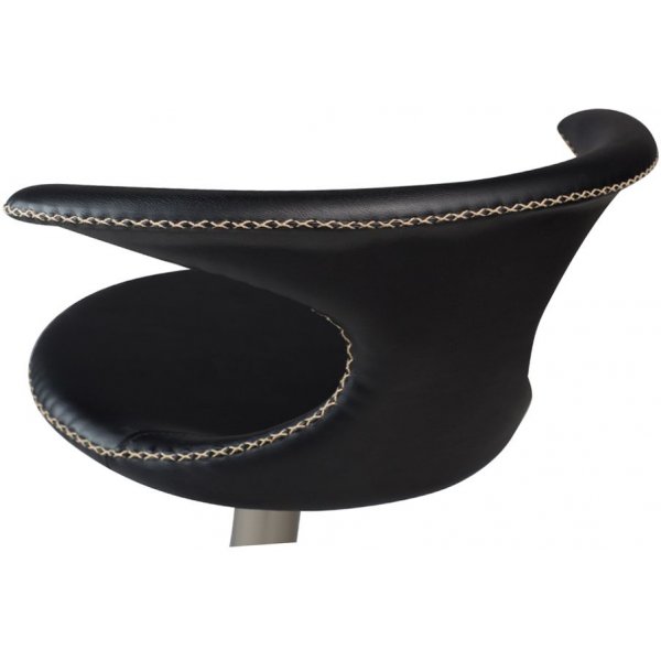Flair barstol med trumpetfot 76-100 cm - Svart l�der