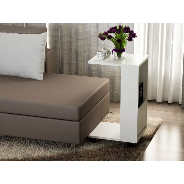 Afitab sidobord 42 x Djup: 29,5 cm - Vit