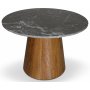 Batisse runt matbord valnt / Gr Betano marmor 120 cm