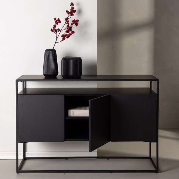 Kingsport avlastningsbord 120 x 45 cm - Svart