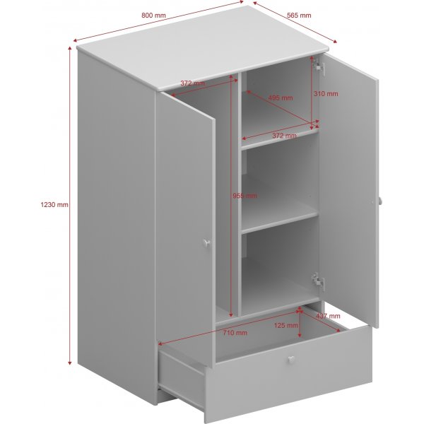 Armoire Memphis - Gris Armoire Memphis - Gris